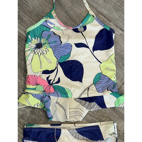 5 Girls Old Navy Floral Two Piece Swimsuit‎ - Picture 2 of 5